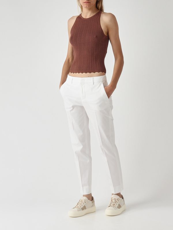 2. Pantalone donna in cotone stretch Bianco PT Torino cdvsnyz00stddx18