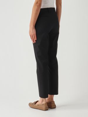 4. Women's stretch cotton trousers Black