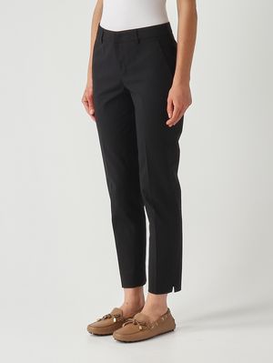 3. Women's stretch cotton trousers Black