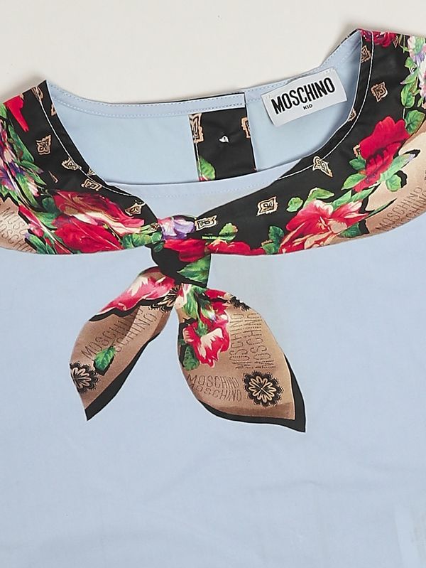 3. Blusa bambina in cotone Celeste Moschino hdc02flla10
