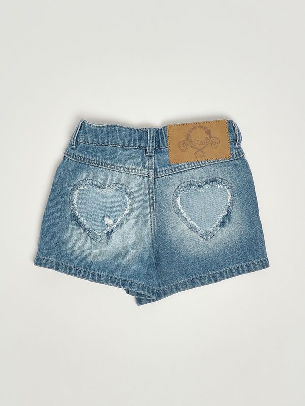 2. Mädchen-Shorts aus Baumwolle Blauer Denim Moschino hdq021l0e47