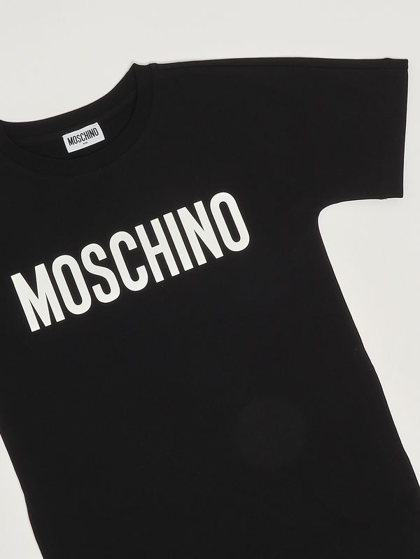 3. Vestido de niña de algodón elástico. Negro Moschino hdv0i1lba10