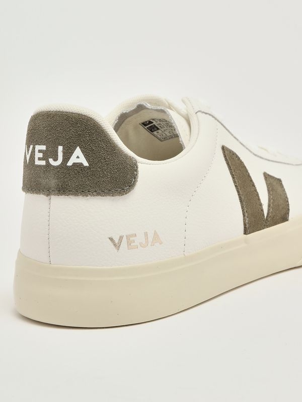 5. Herren-Sneaker Campo aus O.T.-Leder und Wildleder Weiß-Khaki Veja cp0502347