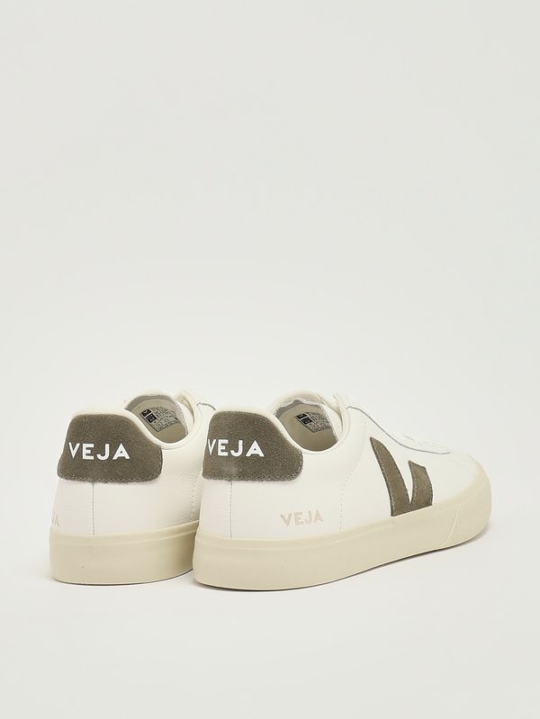 3. Herren-Sneaker Campo aus O.T.-Leder und Wildleder Weiß-Khaki Veja cp0502347