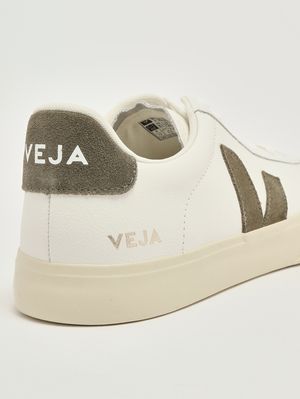 5. Herren-Sneaker Campo aus O.T.-Leder und Wildleder Weiß-Khaki
