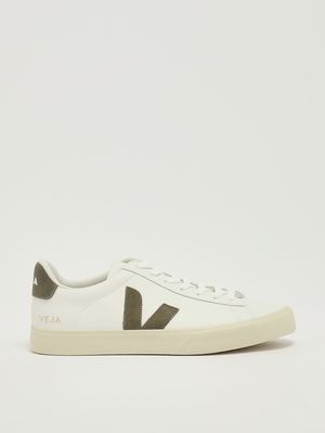 1. Herren-Sneaker Campo aus O.T.-Leder und Wildleder Weiß-Khaki