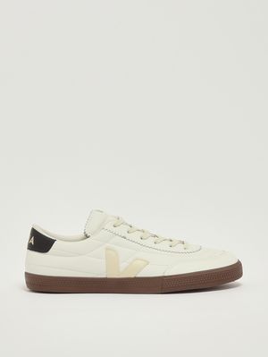 1. Herren-Sneaker Panenka aus Leder Schwarz-Weiß