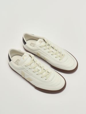 2. Herren-Sneaker Panenka aus Leder Schwarz-Weiß