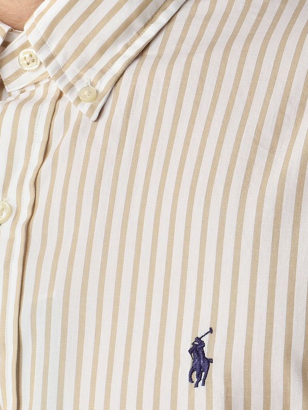 7. Camisa de hombre de corte clásico de algodón Marfil-Beige Polo Ralph Lauren 710b15595