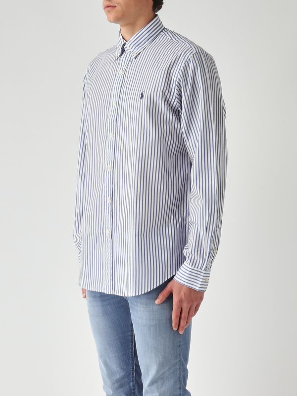 2. Herrenhemd im Classic Fit aus Baumwolle Weiß-Blau Polo Ralph Lauren 710b15595