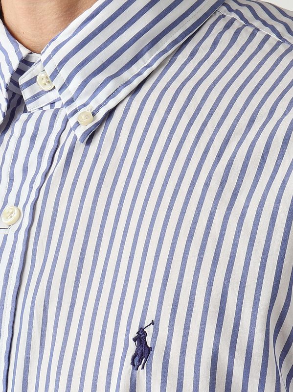 4. Herrenhemd im Classic Fit aus Baumwolle Weiß-Blau Polo Ralph Lauren 710b15595