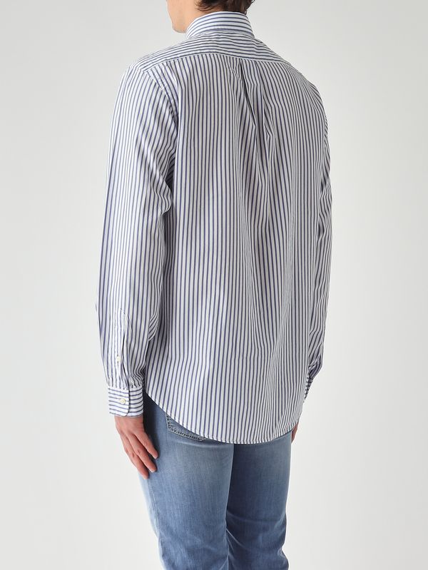 3. Herrenhemd im Classic Fit aus Baumwolle Weiß-Blau Polo Ralph Lauren 710b15595