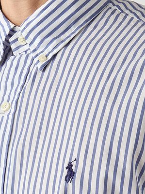 4. Herrenhemd im Classic Fit aus Baumwolle Weiß-Blau