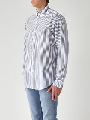 2. Herrenhemd im Classic Fit aus Baumwolle Weiß-Blau