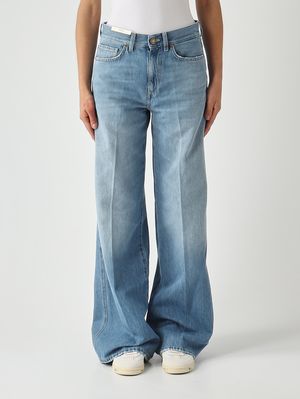 1. Damenjeans aus Baumwolle Mittlerer Denim