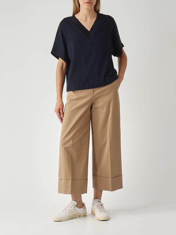 2. Pantalón de mujer de algodón elástico. Tabaco PT Torino cdvsttz00stddx18