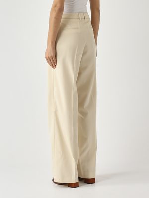 4. Pantalón de mujer de algodón Crema