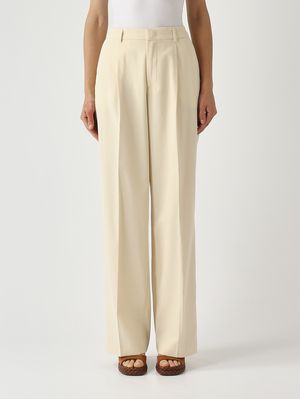 1. Pantalón de mujer de algodón Crema