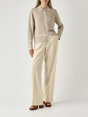 2. Pantalón de mujer de algodón Crema