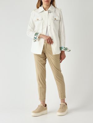 2. Chemise-veste pour femme en coton stretch Neige