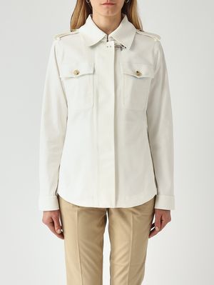 1. Chemise-veste pour femme en coton stretch Neige