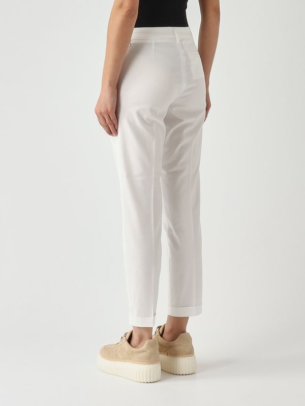 4. Damenhose aus Stretch-Baumwollmischung Weiß Fay ntw8052531twbt