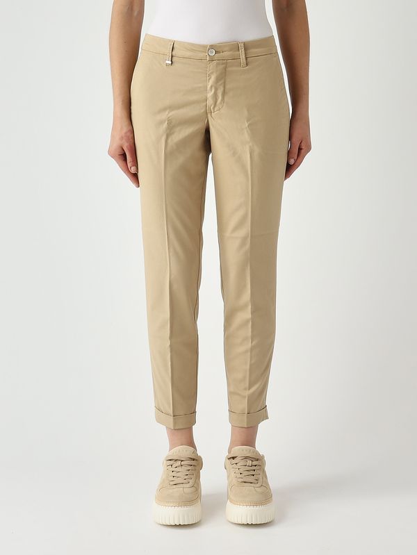 1. Women's stretch cotton blend trousers Beige Fay ntw8052531twbt