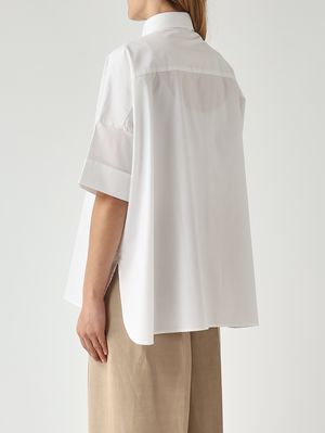 4. Women's stretch cotton shirt White