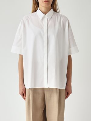 1. Women's stretch cotton shirt White