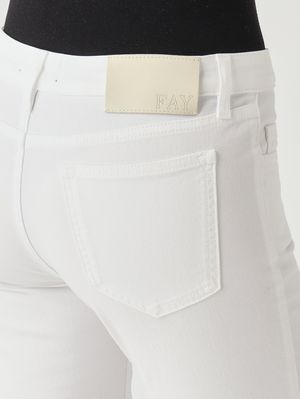 4. Women's stretch cotton trousers White