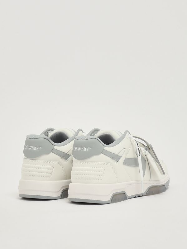 3. Men's Out Of Office leather sneakers White-Grey Off-White omia189c99lea019
