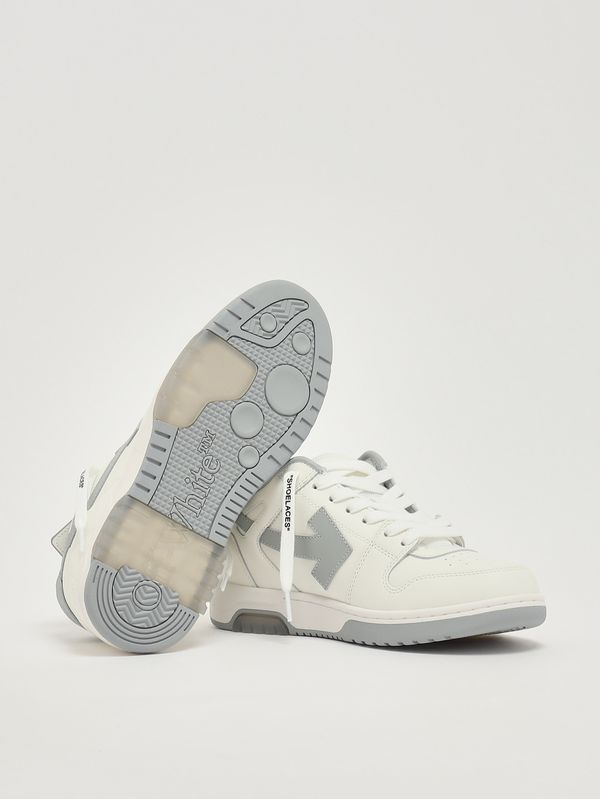 4. Men's Out Of Office leather sneakers White-Grey Off-White omia189c99lea019