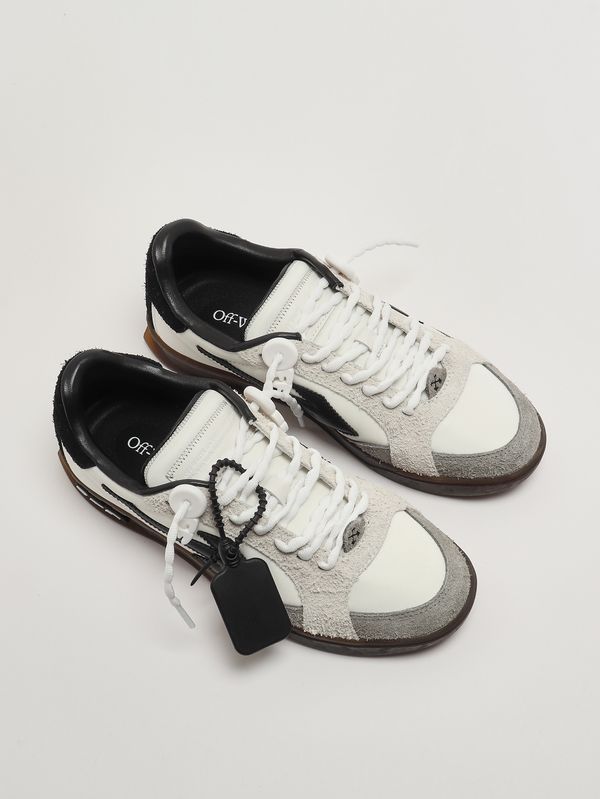 2. Herren-Sneaker New Slim aus Leder Schwarz-Weiß Off-White omia2als26fab002