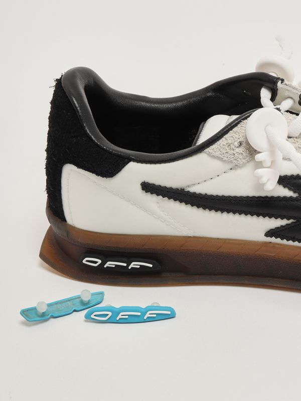 6. Herren-Sneaker New Slim aus Leder Schwarz-Weiß Off-White omia2als26fab002