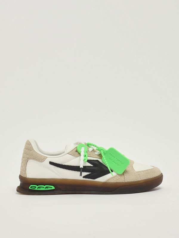 Sneakers homme New Slim en cuir Blanc-Sable Off-White