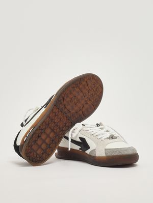 4. Herren-Sneaker New Slim aus Leder Schwarz-Weiß