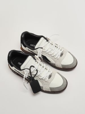 2. Herren-Sneaker New Slim aus Leder Schwarz-Weiß