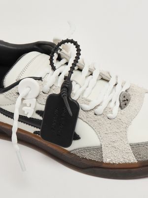 5. Herren-Sneaker New Slim aus Leder Schwarz-Weiß