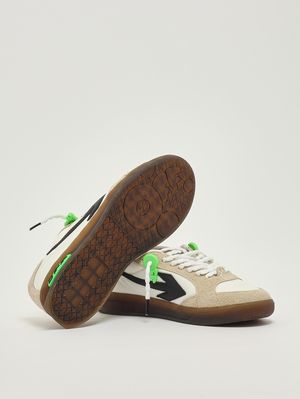 4. Sneakers homme New Slim en cuir Blanc-Sable
