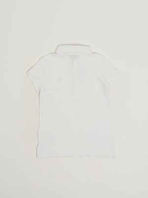 2. Polo bambina in cotone Bianco