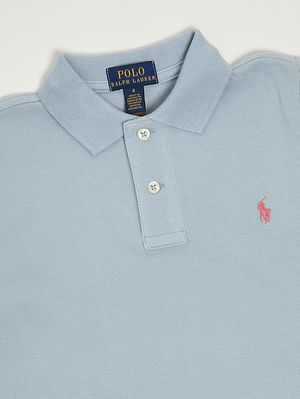 3. Boys' cotton polo shirt Powder Blue