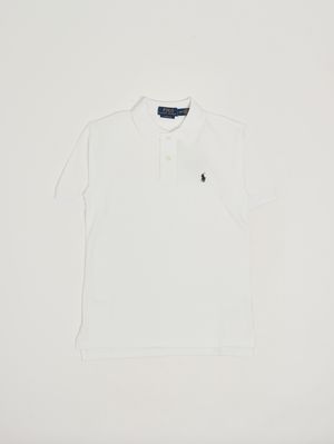 1. Boys' classic-fit cotton polo shirt White