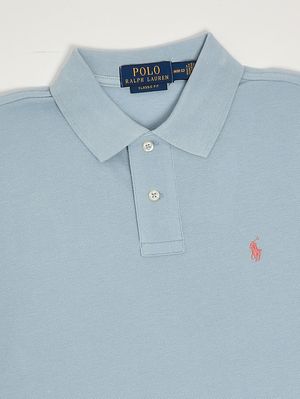 3. Boys' cotton polo shirt Powder Blue