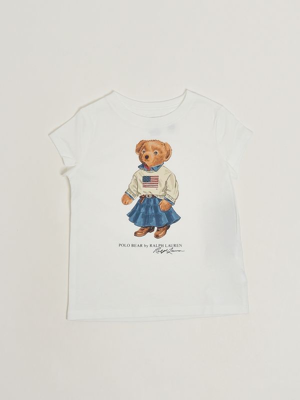 1. Camiseta de niña de algodón Blanco Polo Ralph Lauren 312a98403