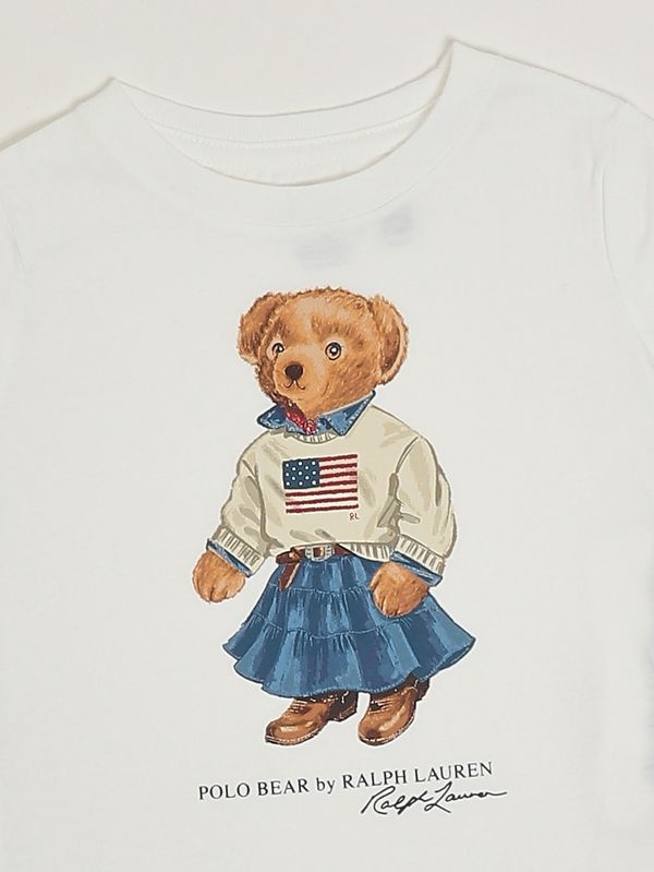 3. Camiseta de niña de algodón Blanco Polo Ralph Lauren 312a98403