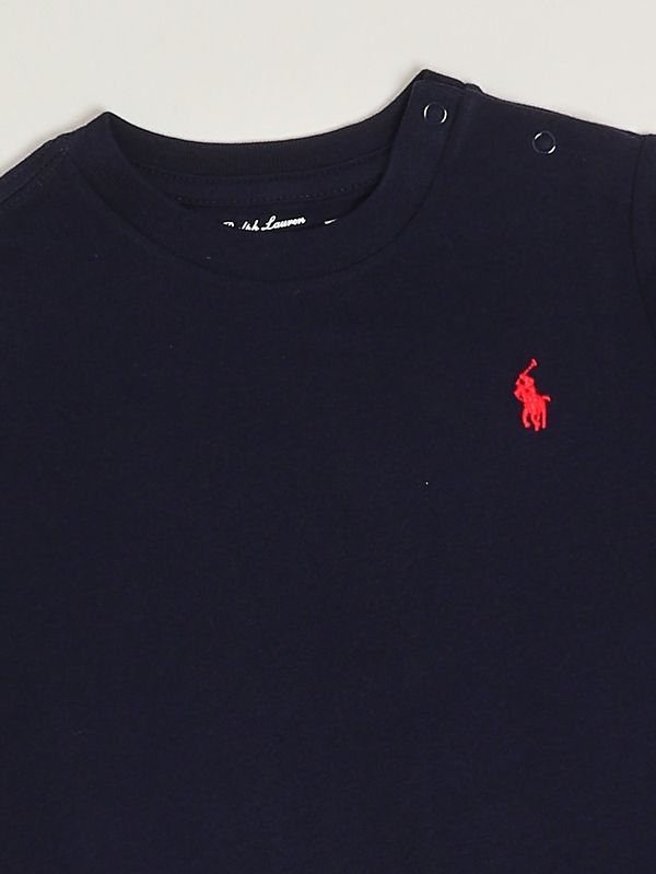 3. T-shirt neonato in cotone Blu Polo Ralph Lauren 320832904