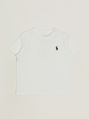 1. Baby-T-Shirt aus Baumwolle Weiß