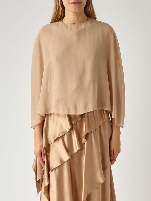 1. Christian women's silk cape Beige Antonelli k2096q