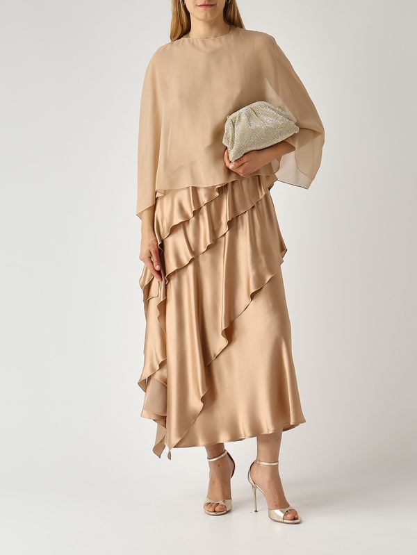 2. Christian women's silk cape Beige Antonelli k2096q