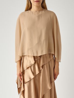 1. Christian women's silk cape Beige